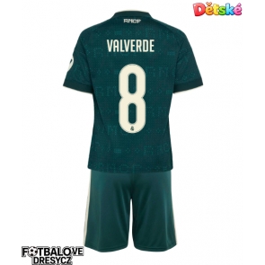 Real Madrid Federico Valverde #8 Dětské Venkovní dres komplet 2026-27 Krátký Rukáv (+ trenýrky)